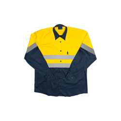 Javlin Hi-Vis Two Tone Long Sleeve Work Shirt