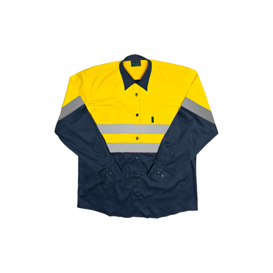 Javlin Hi-Vis Two Tone Long Sleeve Work Shirt