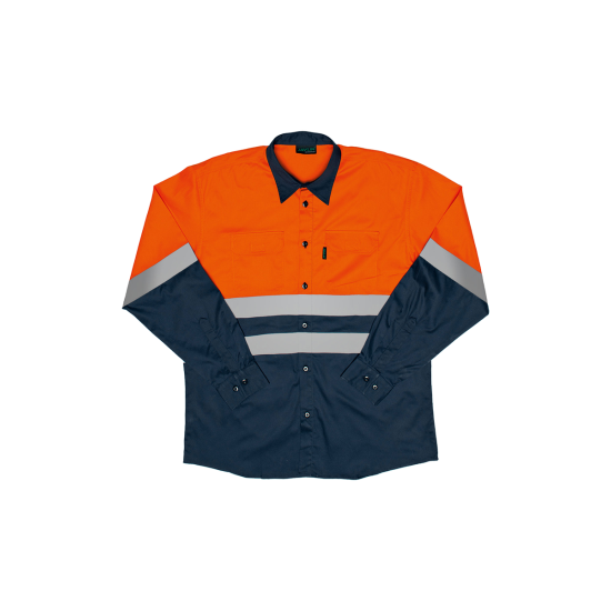 Javlin Hi-Vis Two Tone Long Sleeve Work Shirt